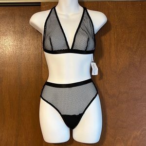Black Fishnet Bra Set🖤